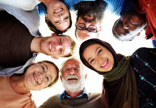 a group of people